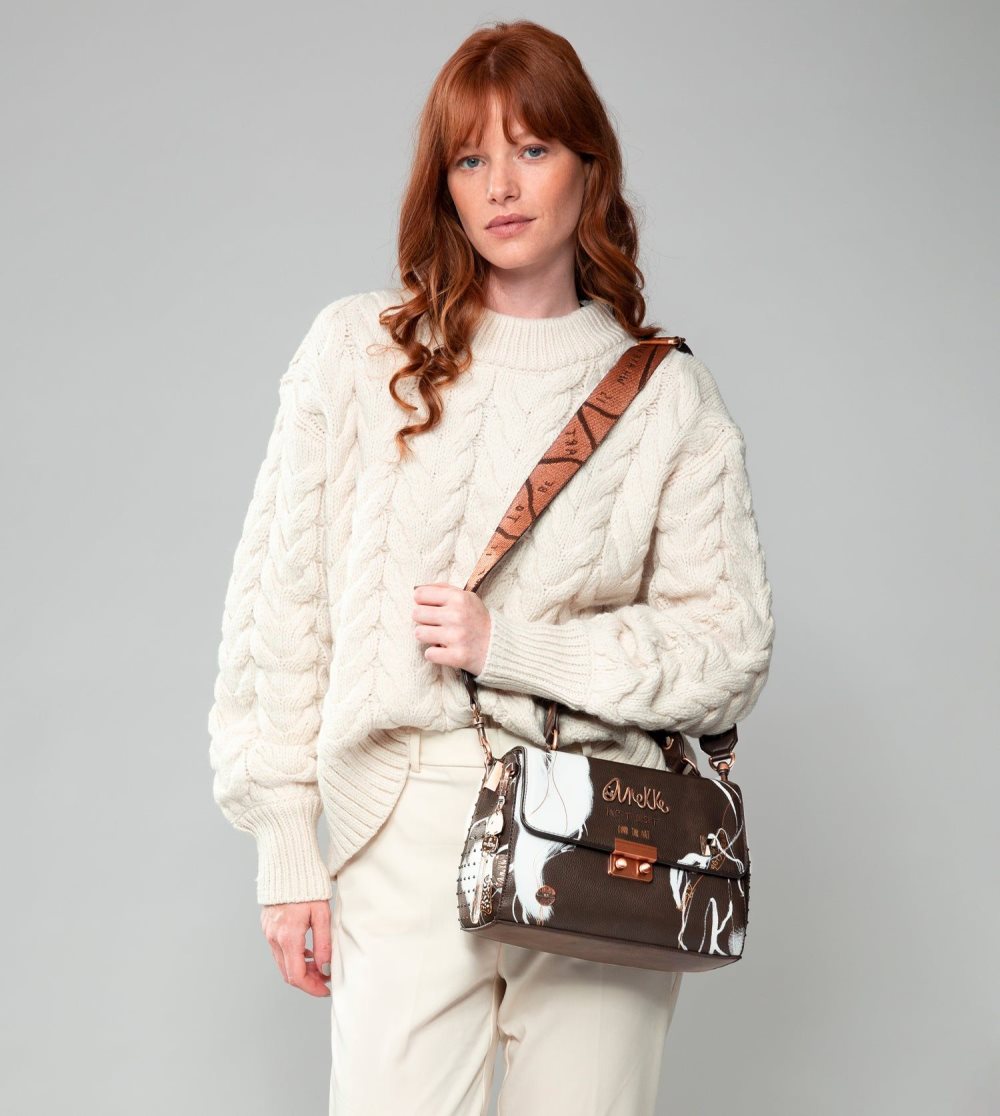 Női Anekke Nature Shodo Brown Flap Bag Kézitáska | BROPUG-750
