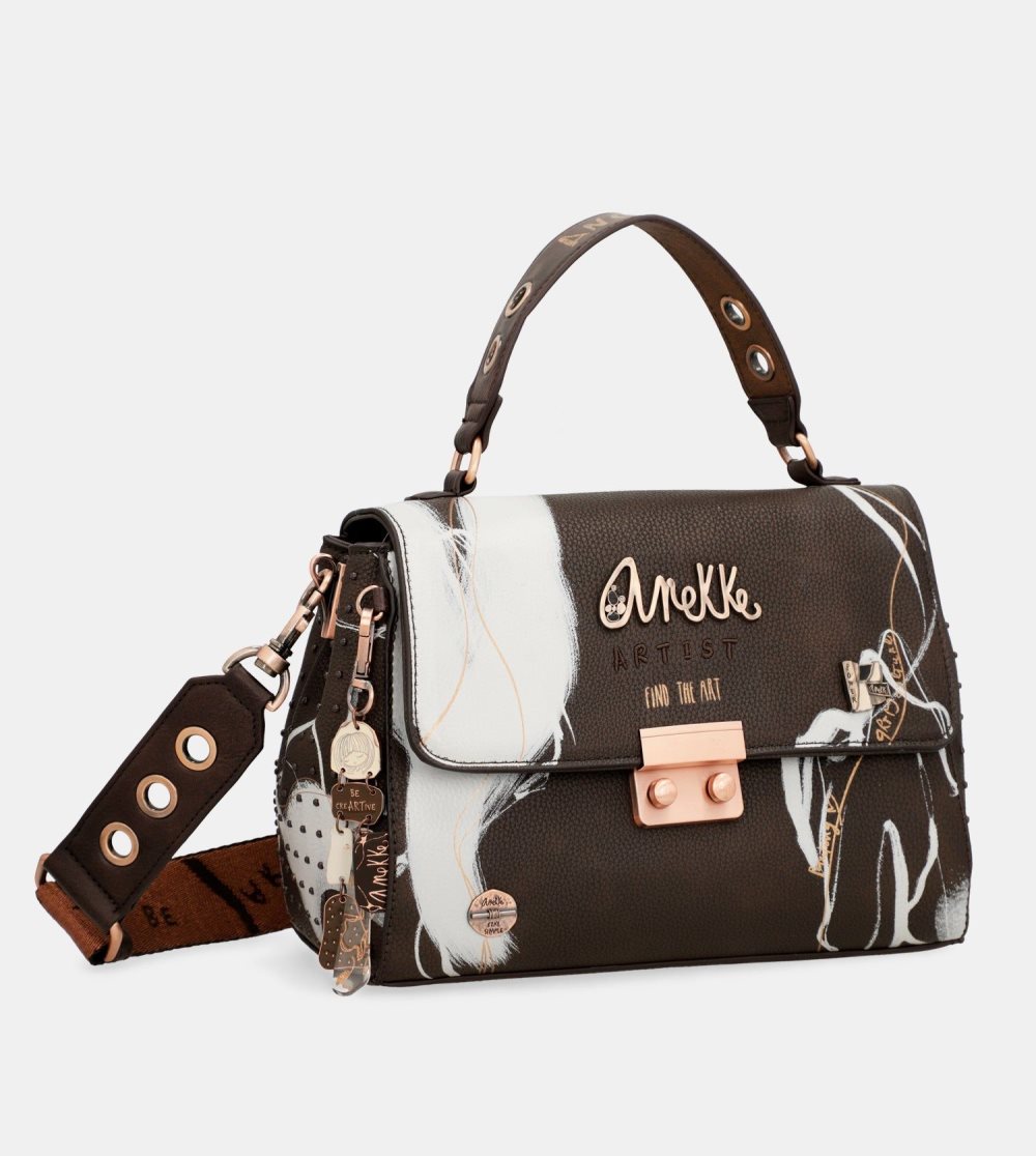 Női Anekke Nature Shodo Brown Flap Bag Kézitáska | BROPUG-750