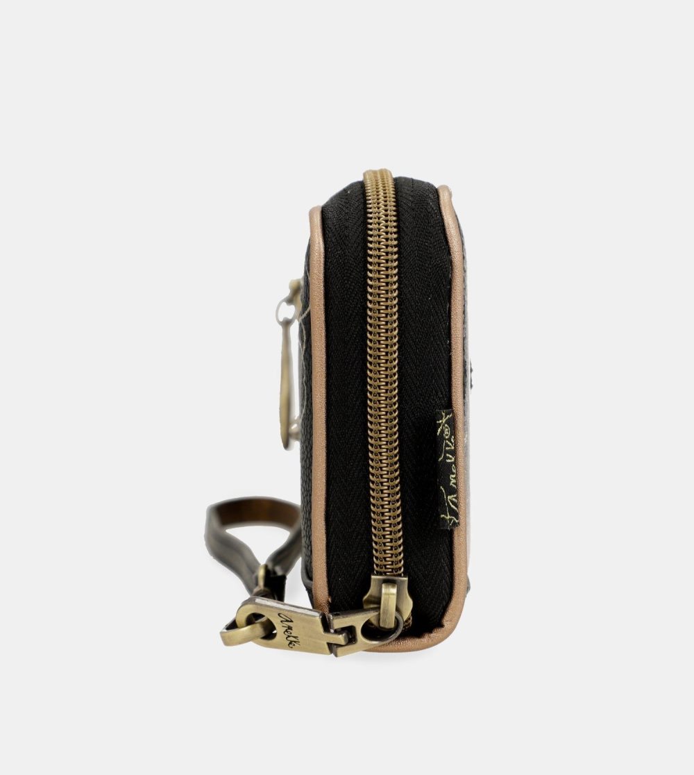 Női Anekke Nature Shodo Large Black Rfid Wallet Pénztárca | VJPBYC-607