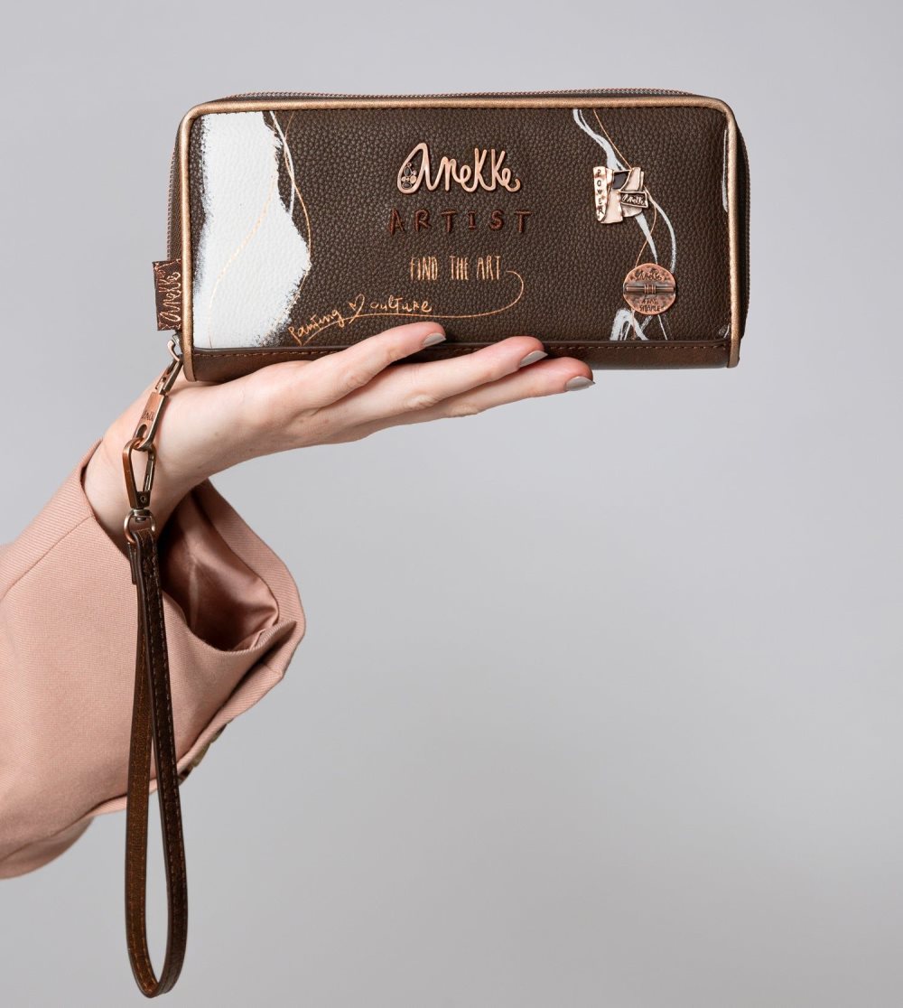 Női Anekke Nature Shodo Large Brown Rfid Wallet Pénztárca | LSTYIX-716