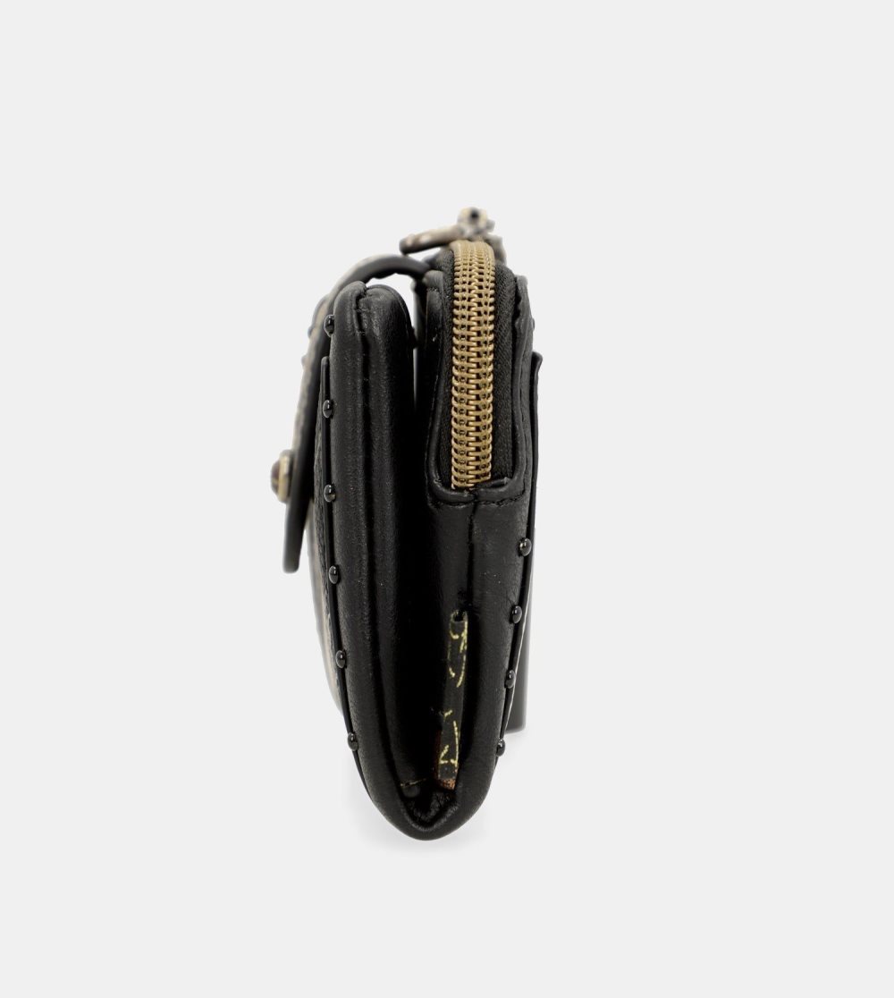 Női Anekke Nature Shodo Small Black Rfid Wallet Pénztárca | FDWEYV-026