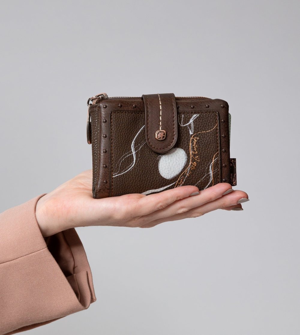 Női Anekke Nature Shodo Small Brown Rfid Wallet Pénztárca | PLFVCR-245