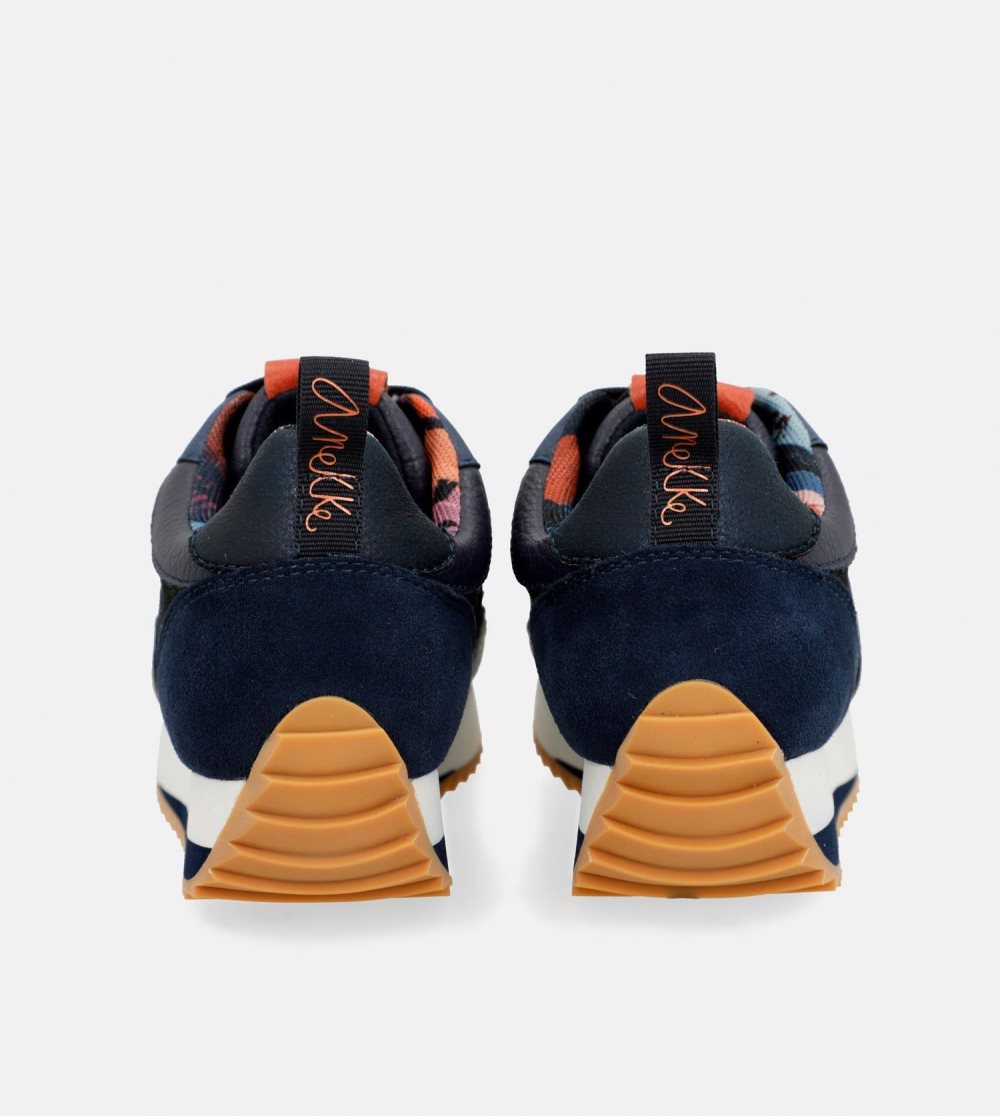 Női Anekke Navy Blue Palette Patterned Sports Sneakers Sportcipő | TAOBSQ-921