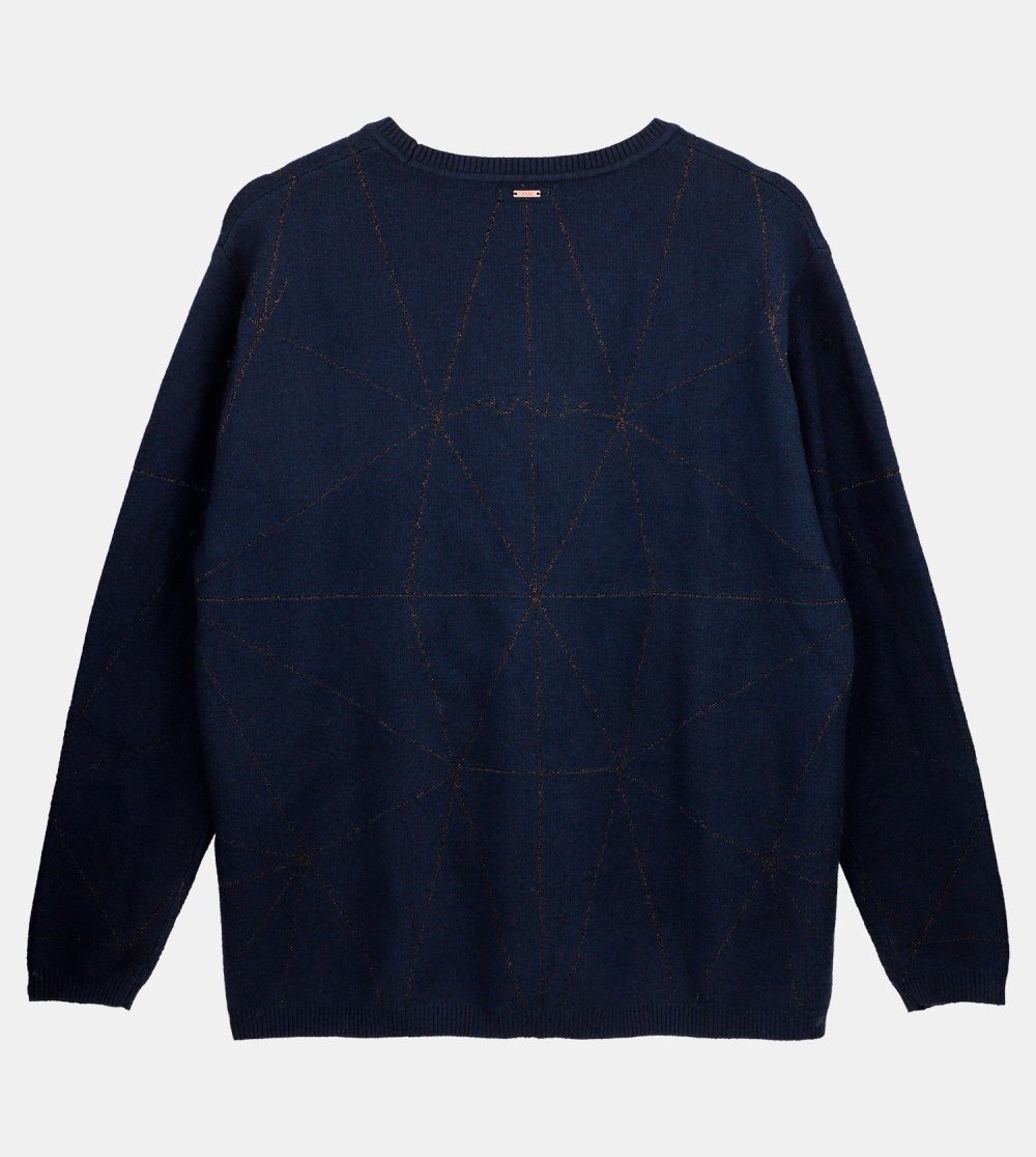 Női Anekke Navy Blue Shoen Sweater Pulóverek | QTMXCD-832