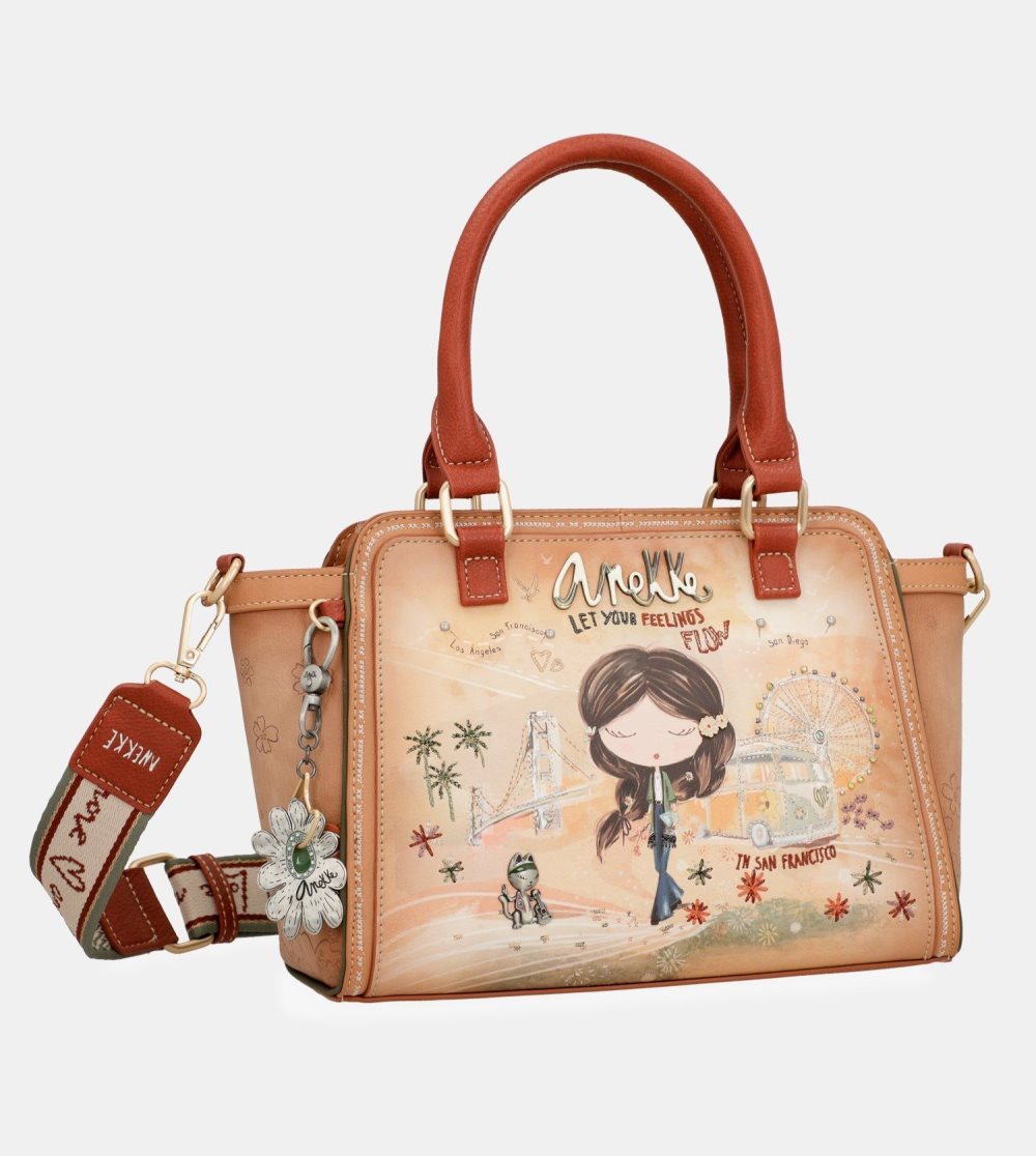 Női Anekke Peace & Love Camel Bowling Bag Válltáskák | TGSMQC-541