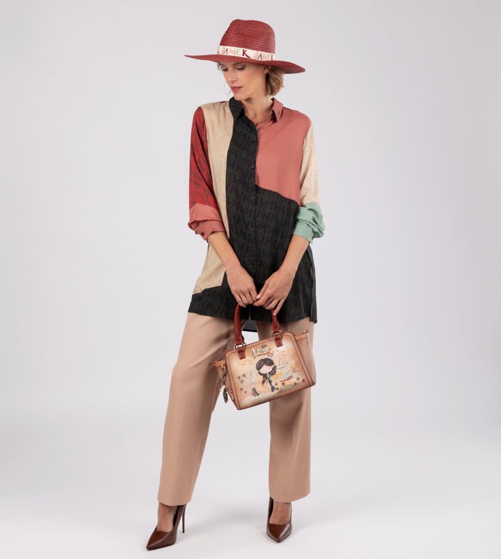 Női Anekke Peace & Love Camel Bowling Bag Válltáskák | TGSMQC-541
