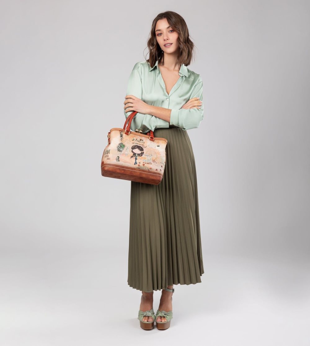 Női Anekke Peace & Love Camel Kiss Clasp Bag Crossbody Táska | WREZTU-093