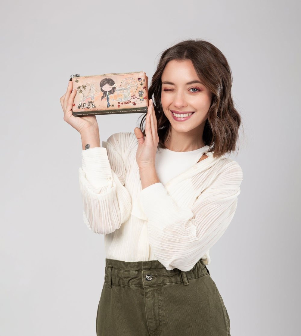 Női Anekke Peace & Love Camel Large Rfid Wallet Pénztárca | XJWSGV-420