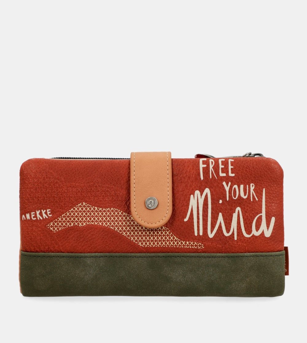 Női Anekke Peace & Love Camel Large Rfid Wallet Pénztárca | XJWSGV-420