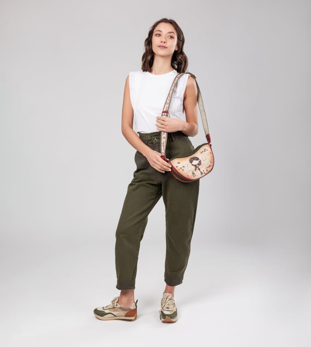 Női Anekke Peace & Love Camel Oval Bag Válltáskák | JFZBOC-183
