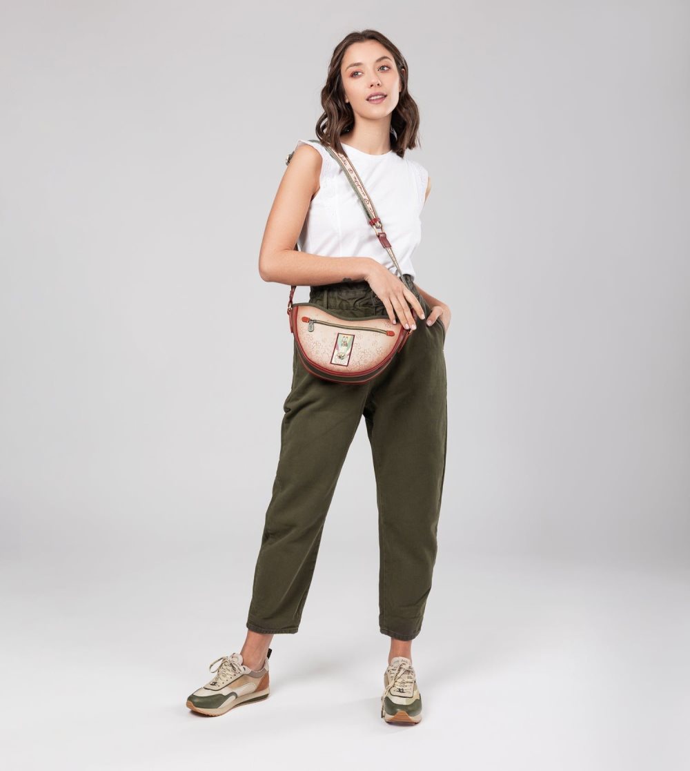 Női Anekke Peace & Love Camel Oval Bag Válltáskák | JFZBOC-183