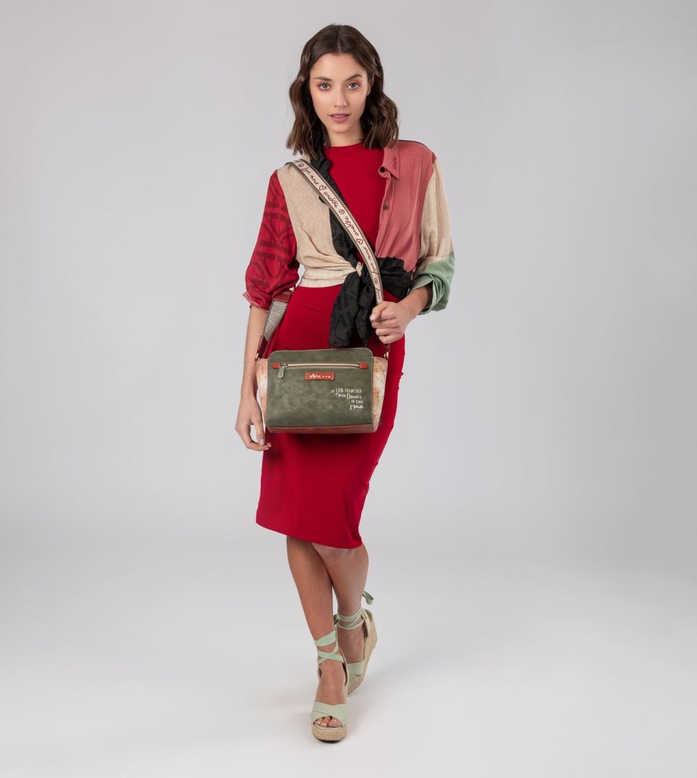 Női Anekke Peace & Love Camel Rectangular Crossbody Bag Crossbody Táska | GTNUMW-159