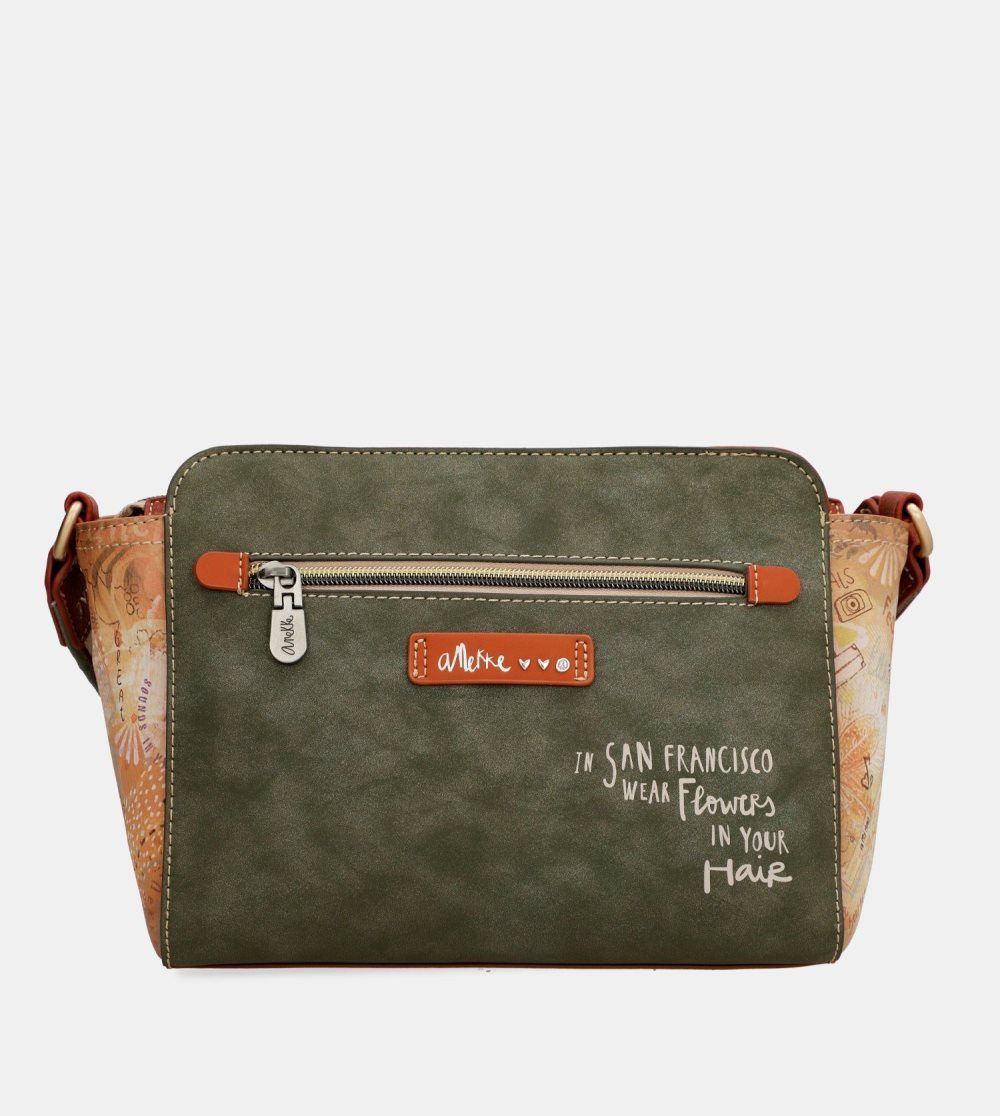 Női Anekke Peace & Love Camel Rectangular Crossbody Bag Crossbody Táska | GTNUMW-159