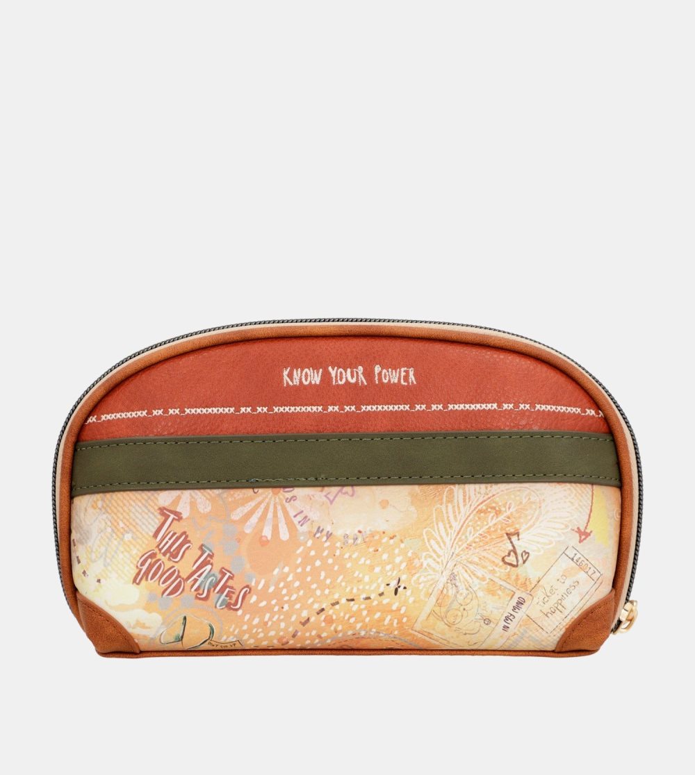 Női Anekke Peace & Love Camel Rfid Holdall Bag Pénztárca | AXOYSI-560