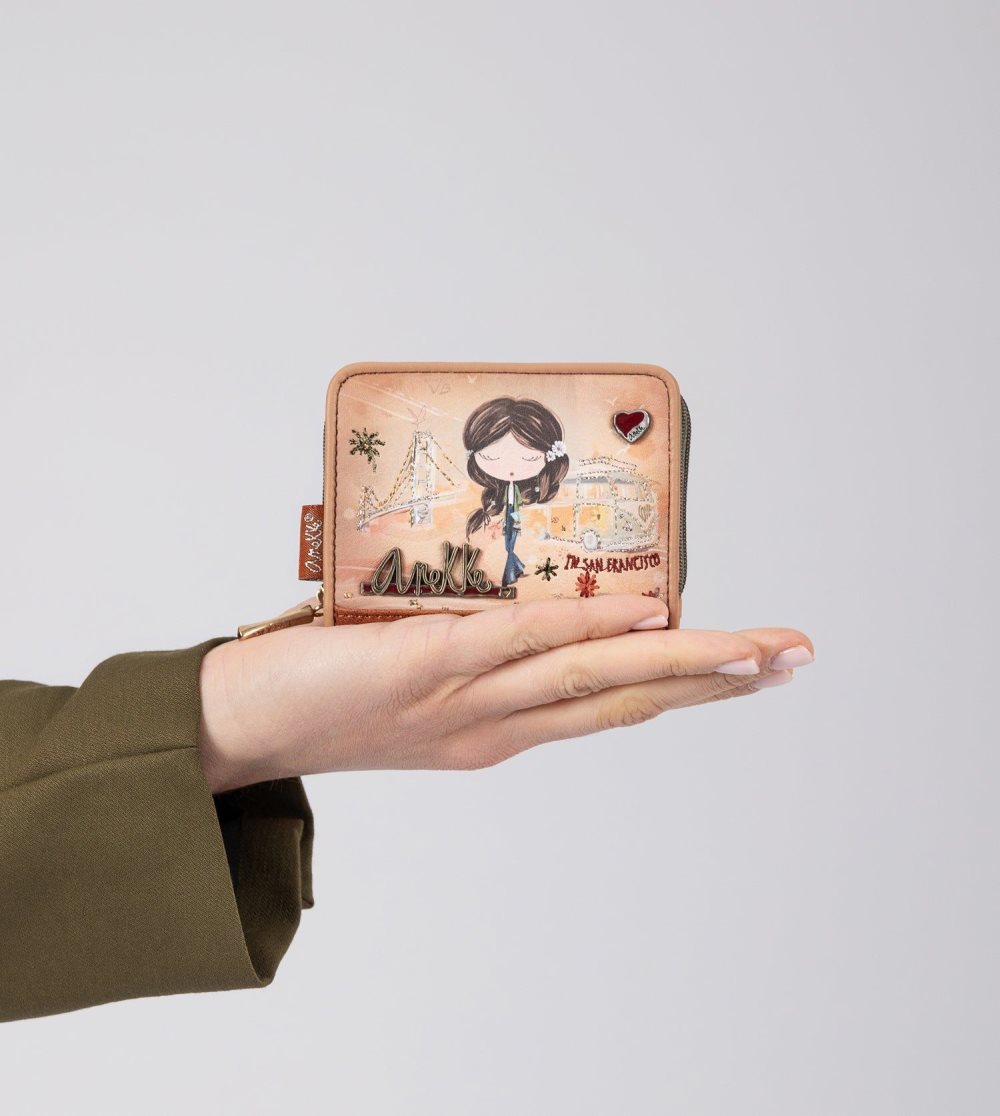 Női Anekke Peace & Love Camel Rfid Wallet Pénztárca | BKDPMJ-361