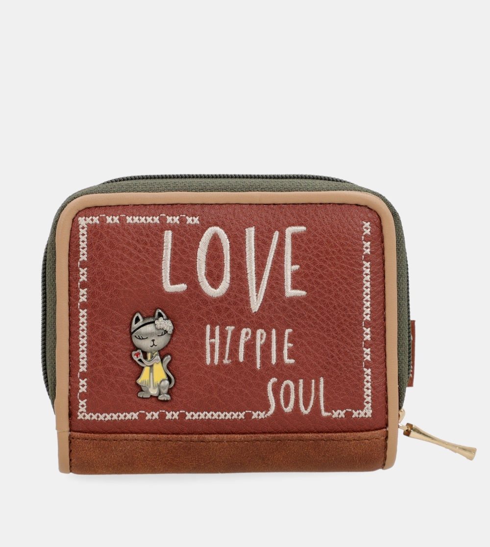 Női Anekke Peace & Love Camel Rfid Wallet Pénztárca | BKDPMJ-361