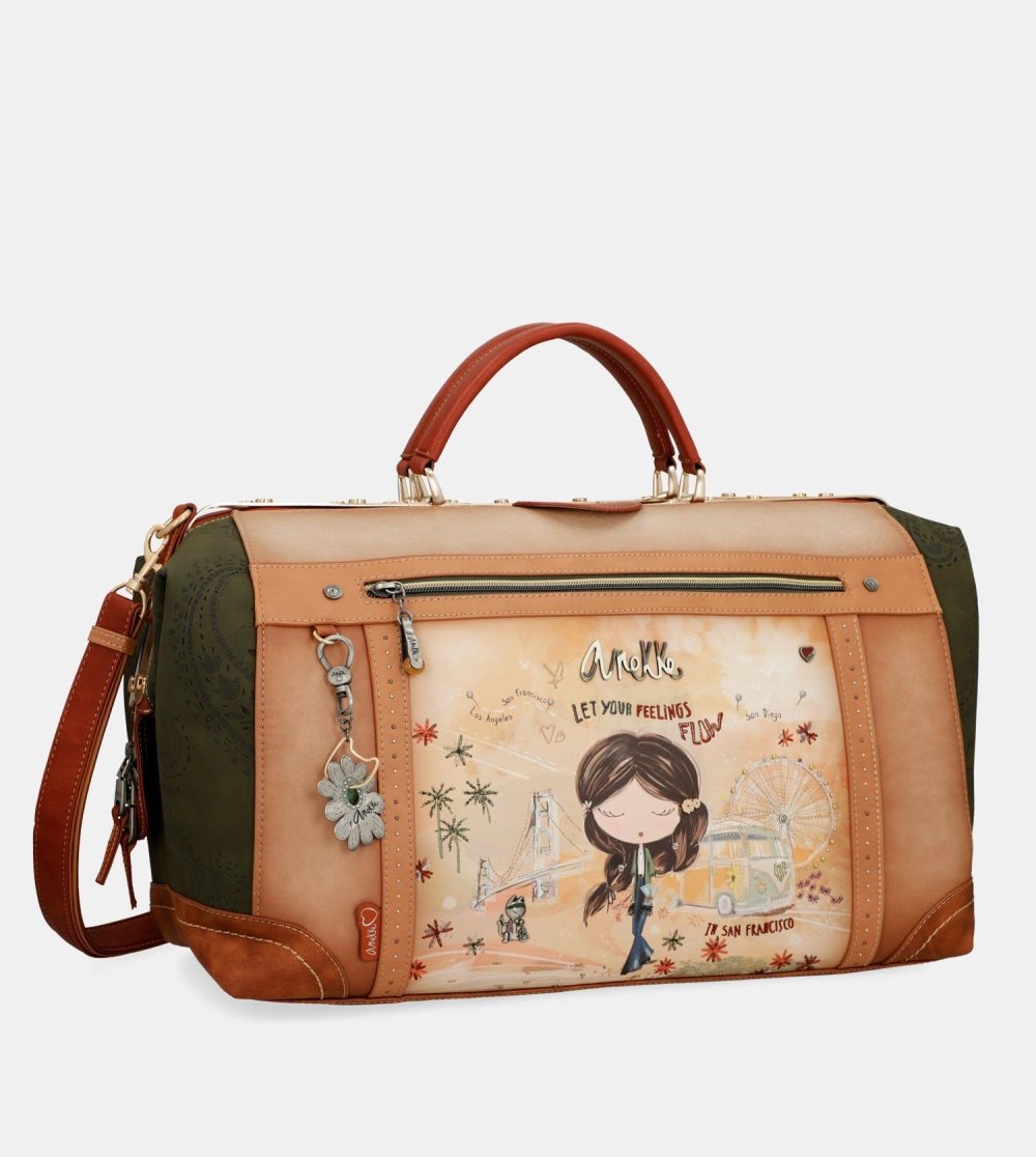 Női Anekke Peace & Love Camel Travel Bag Utazótáskák | GWVEIU-865