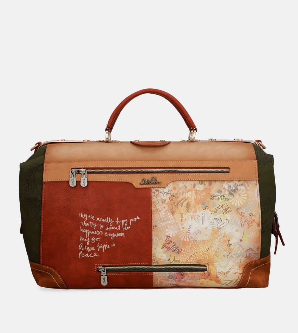 Női Anekke Peace & Love Camel Travel Bag Utazótáskák | GWVEIU-865