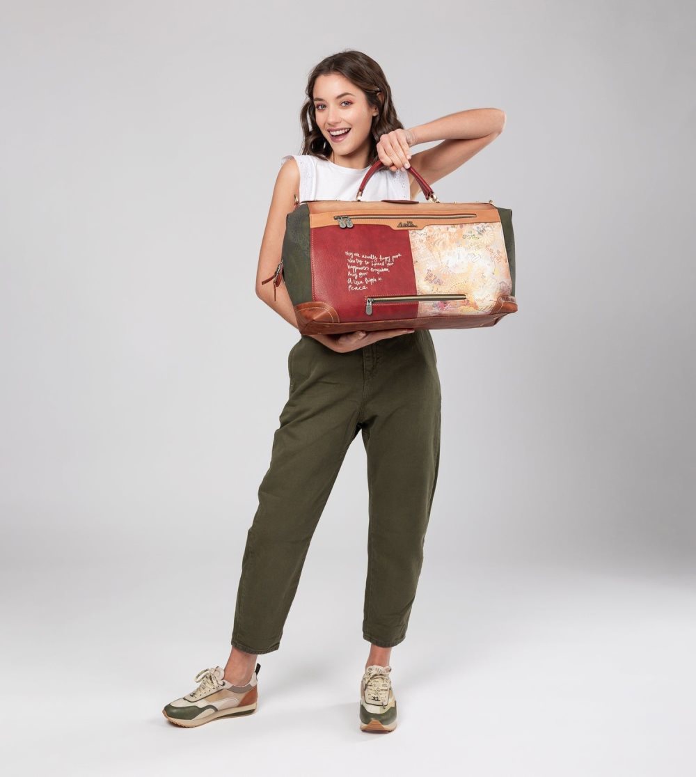Női Anekke Peace & Love Camel Travel Bag Utazótáskák | GWVEIU-865