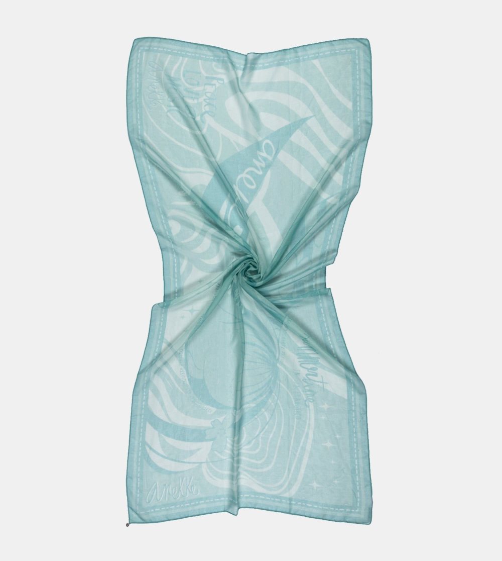 Női Anekke Peace & Love Green Scarf Sál | VUTXOP-892