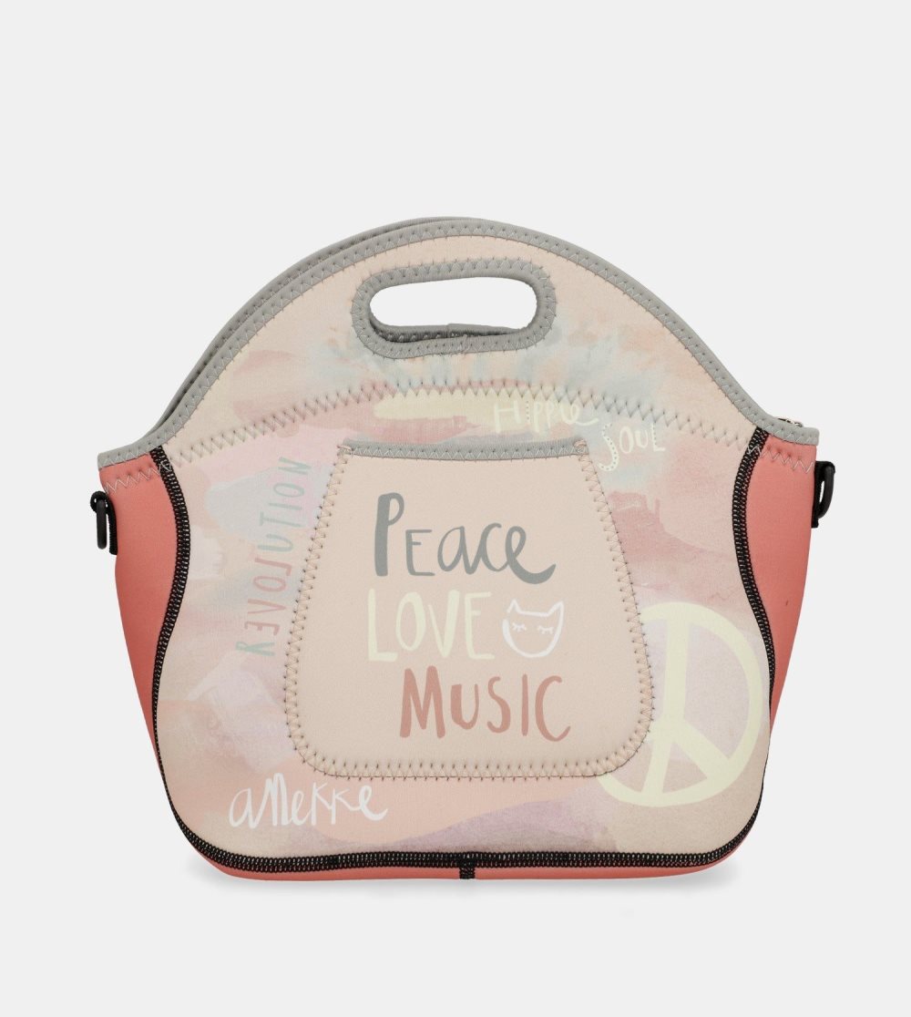 Női Anekke Peace & Love Neoprene Lunch Bag Ebéd Táska | GFSNJK-478