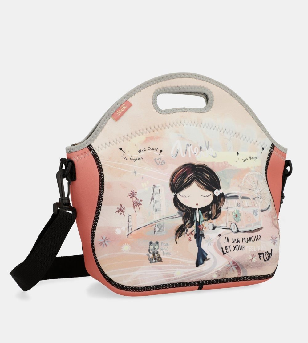 Női Anekke Peace & Love Neoprene Lunch Bag Ebéd Táska | GFSNJK-478