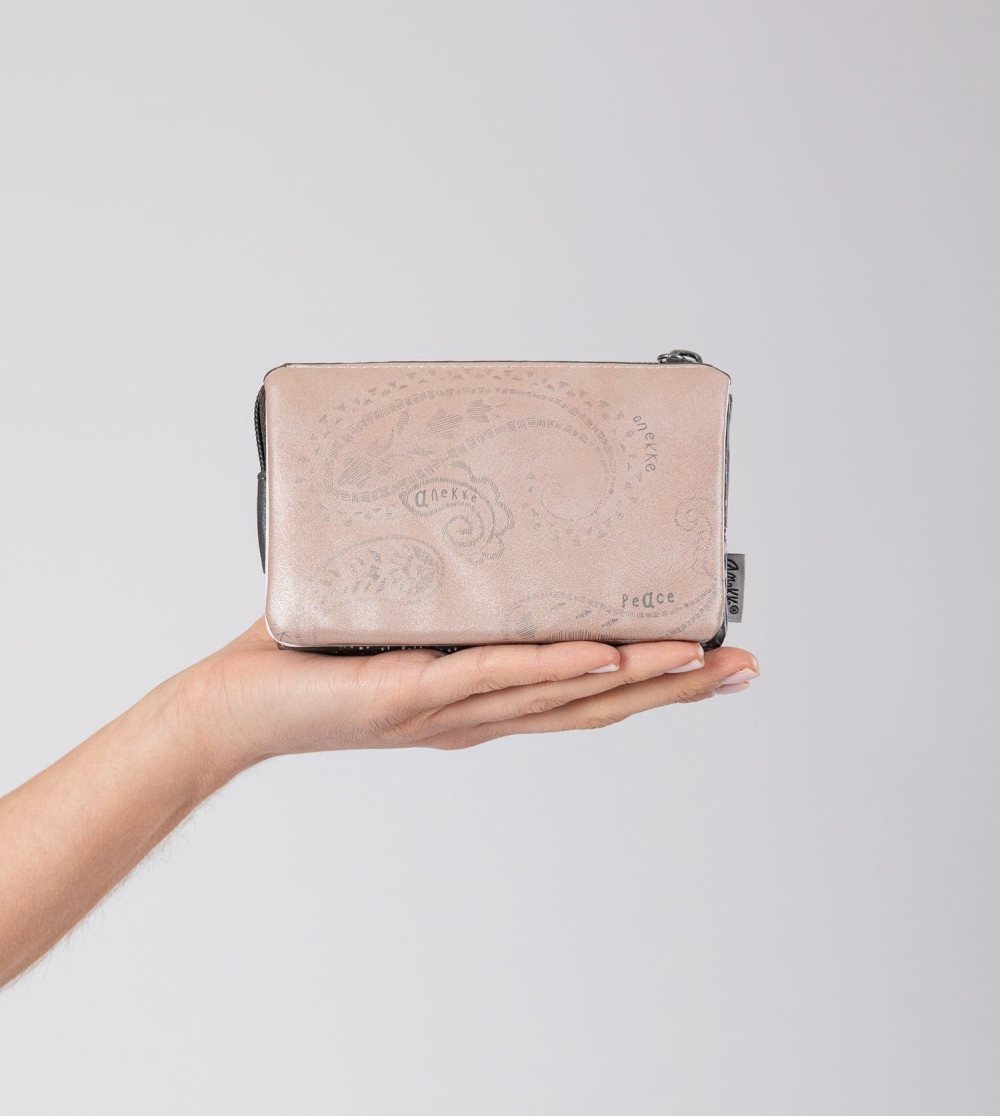 Női Anekke Peace & Love Pink 3-compartment Coin Purse Pénztárca | LNCWOF-687