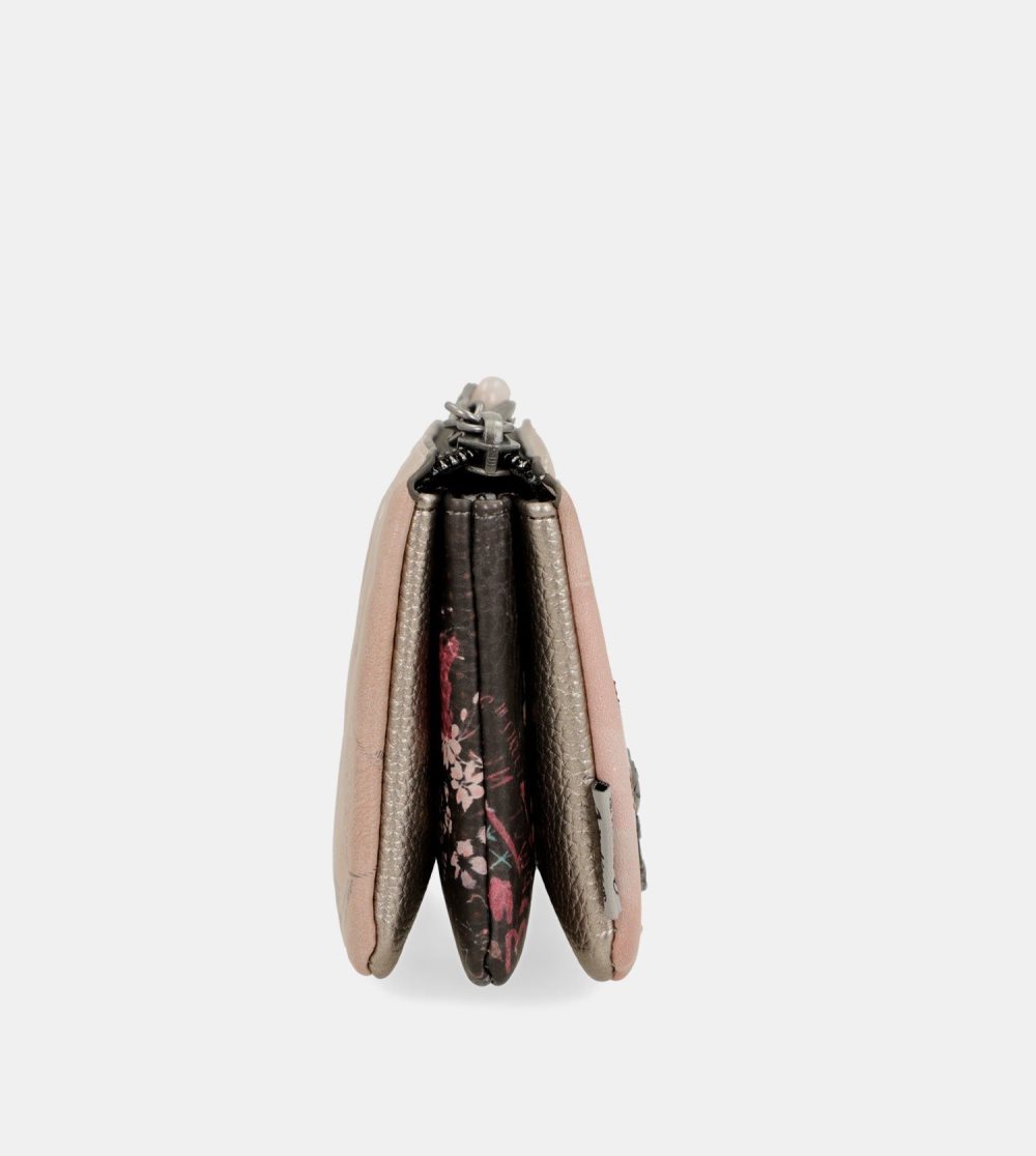 Női Anekke Peace & Love Pink 3-compartment Coin Purse Pénztárca | LNCWOF-687