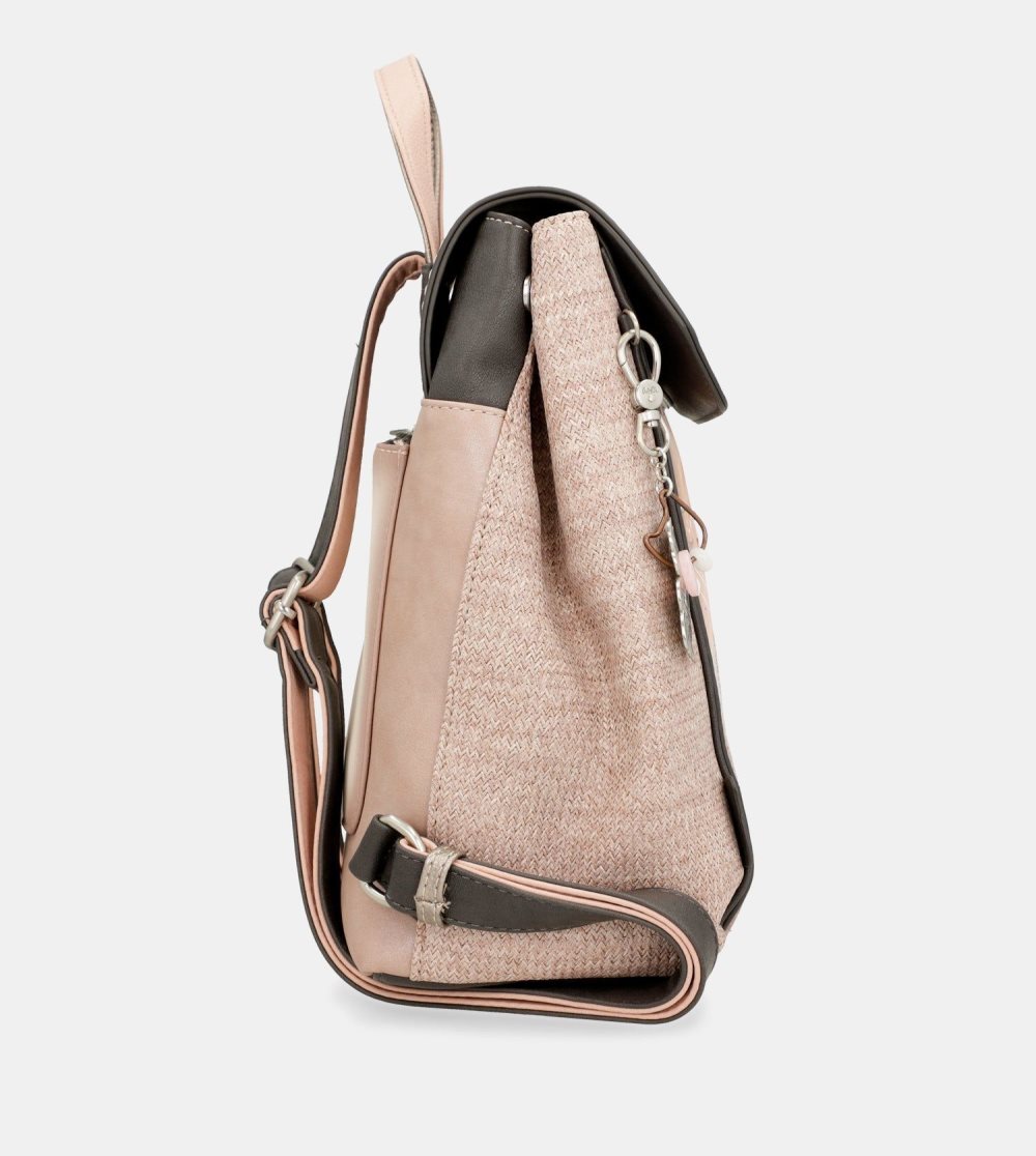 Női Anekke Peace & Love Pink Backpack With Flap Hátizsákok | XORTVA-736