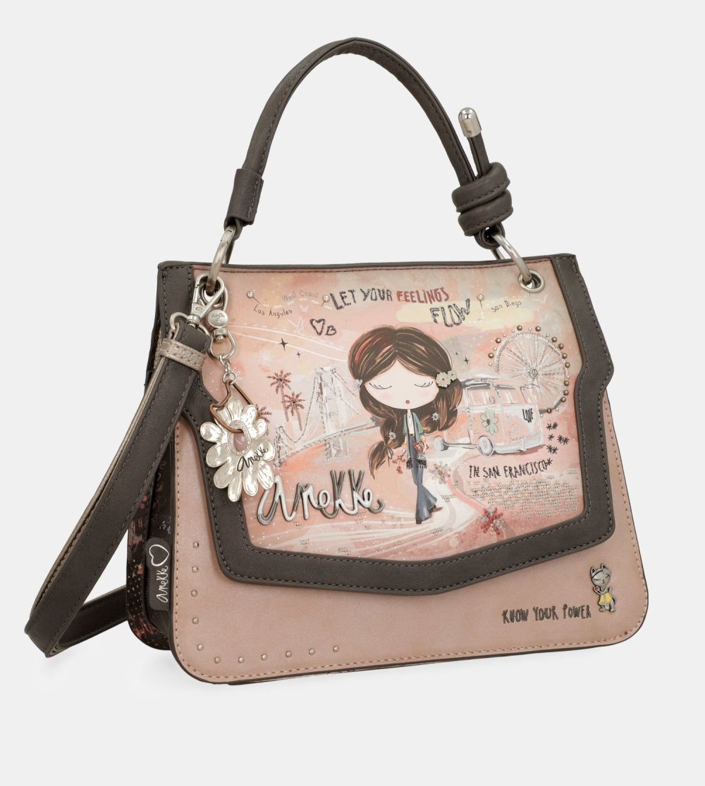Női Anekke Peace & Love Pink Flap Bag Válltáskák | HCYSIB-857