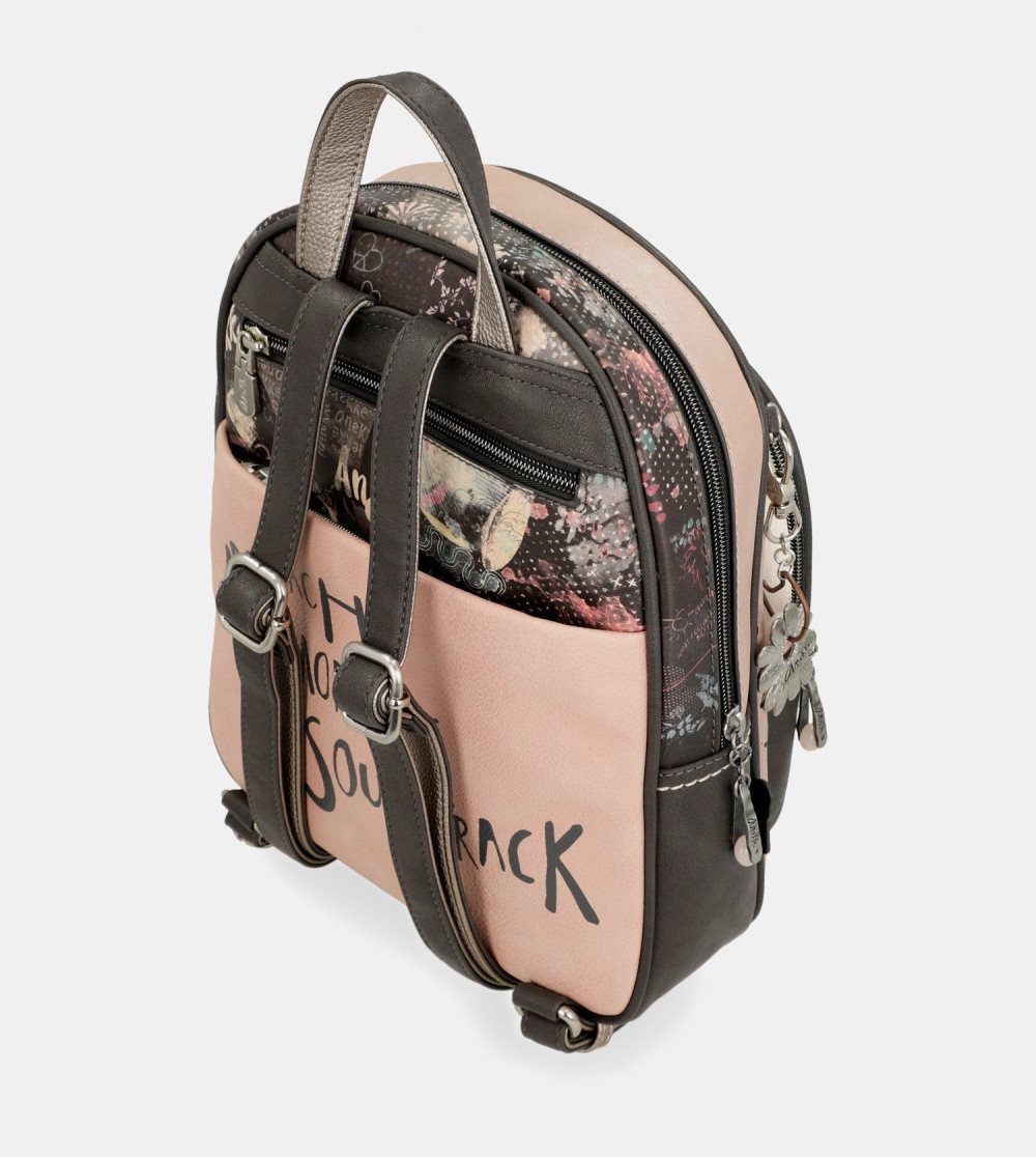 Női Anekke Peace & Love Pink Medium Backpack Hátizsákok | PCUTJF-135