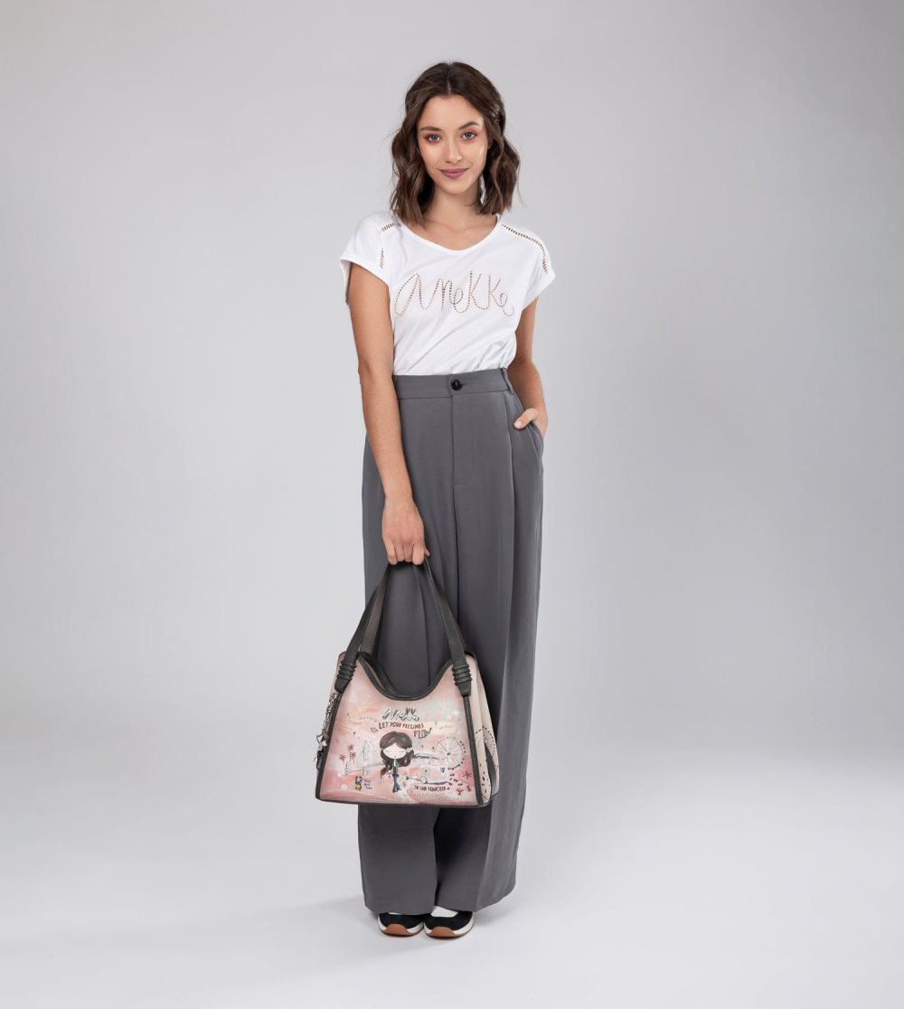 Női Anekke Peace & Love Pink Shoulder Bag Válltáskák | TSDKBH-836