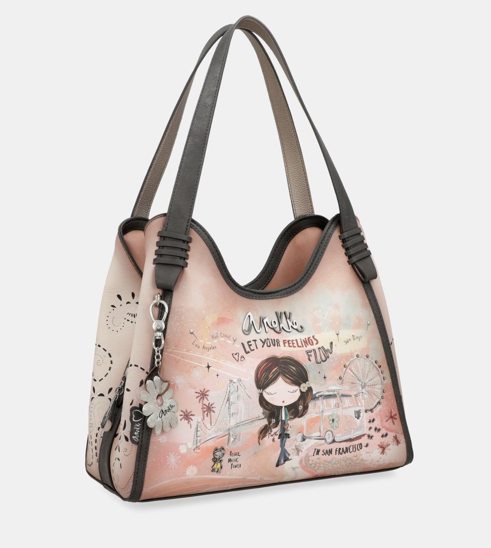 Női Anekke Peace & Love Pink Shoulder Bag Válltáskák | TSDKBH-836