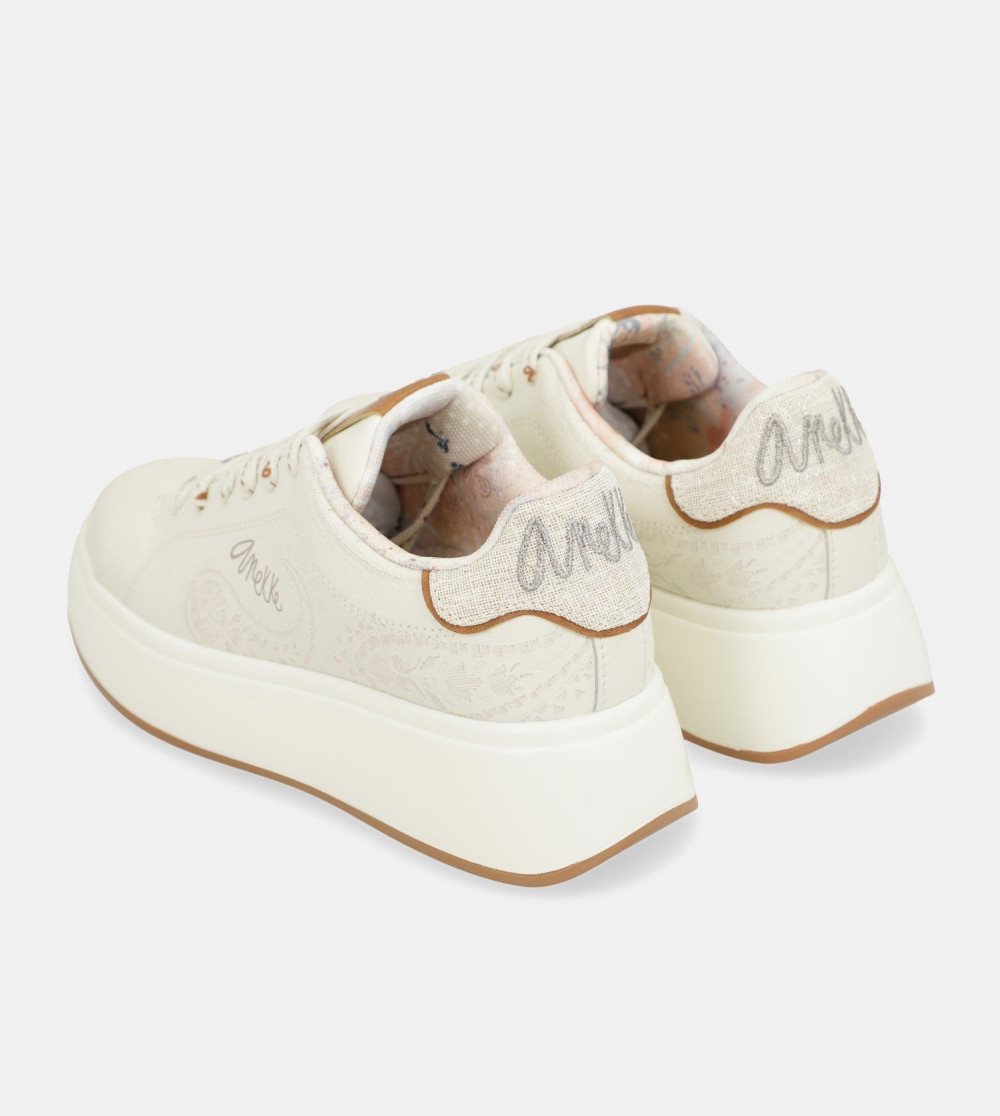 Női Anekke Peace & Love White Sneakers Sportcipő | OJTSIG-740