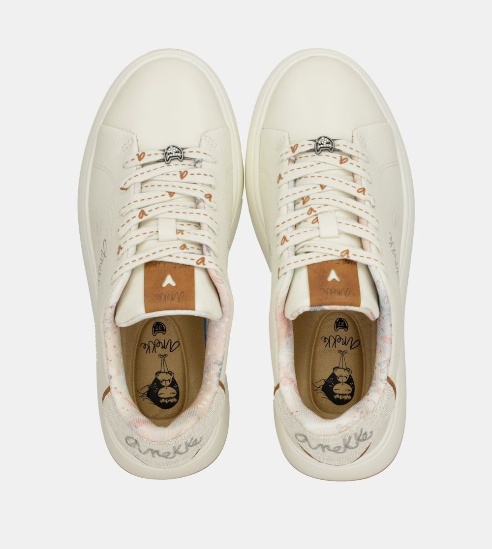 Női Anekke Peace & Love White Sneakers Sportcipő | OJTSIG-740