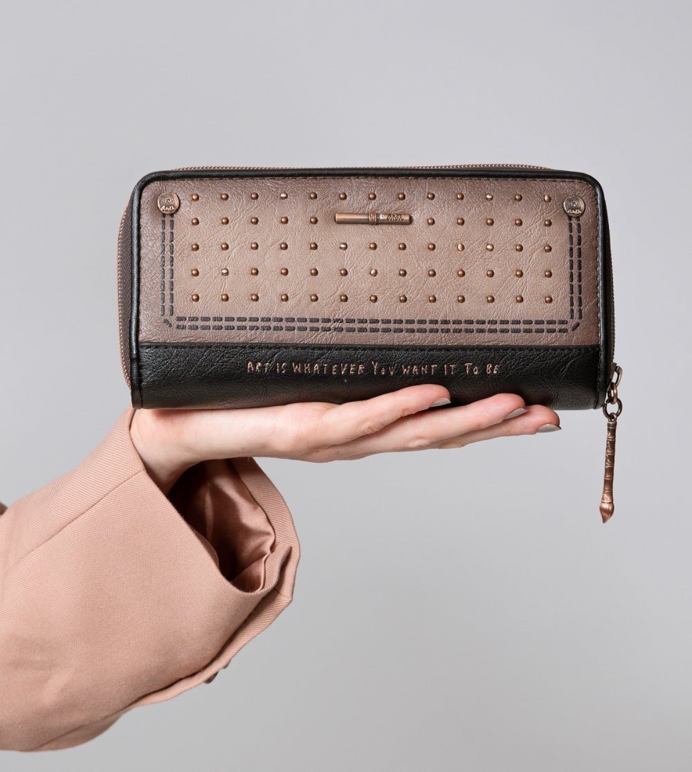 Női Anekke Shoen Large Black Rfid Wallet Pénztárca | EGOLUJ-203