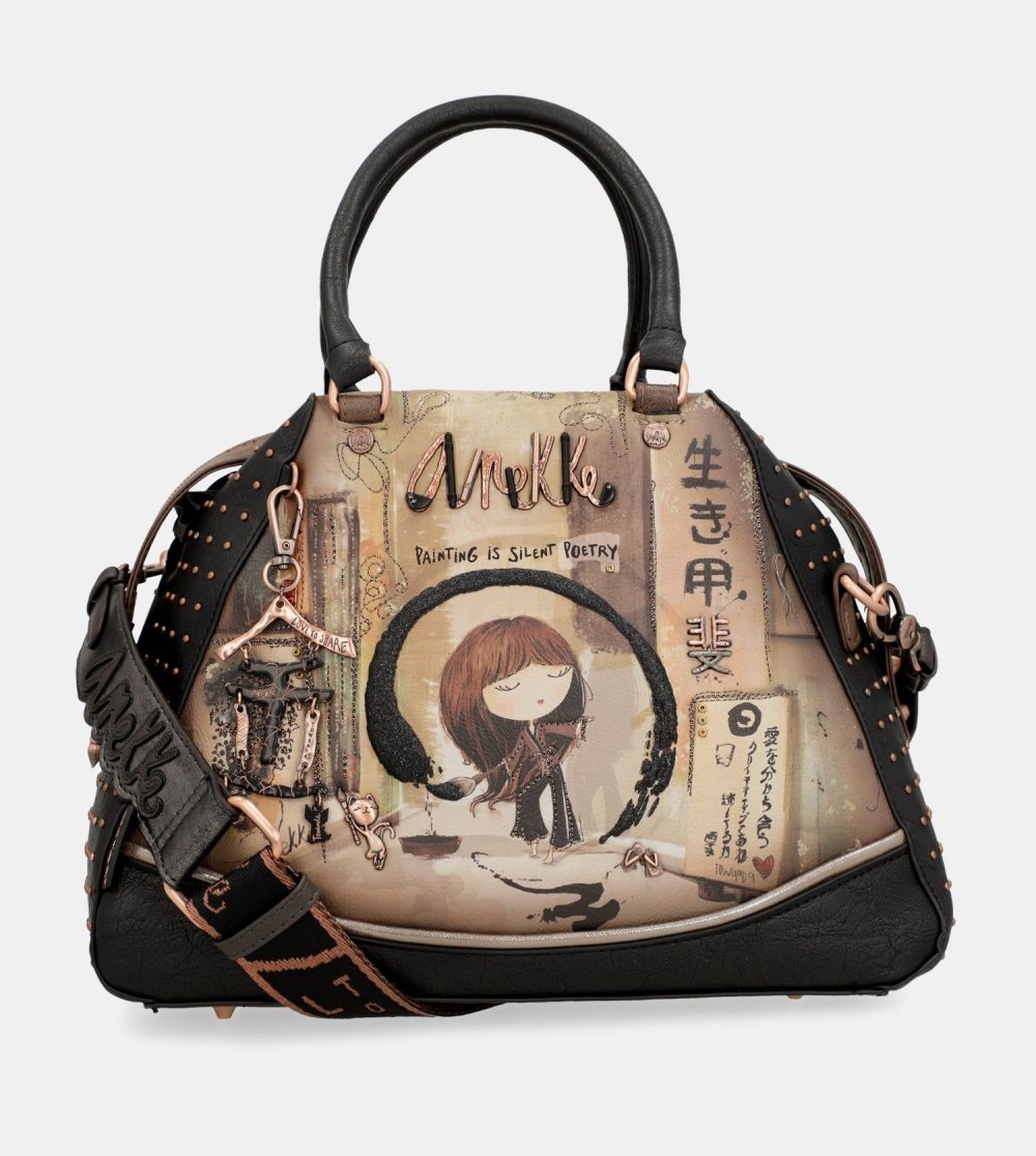 Női Anekke Shoen Large Black Tote Bag Kézitáska | XFJMBT-756