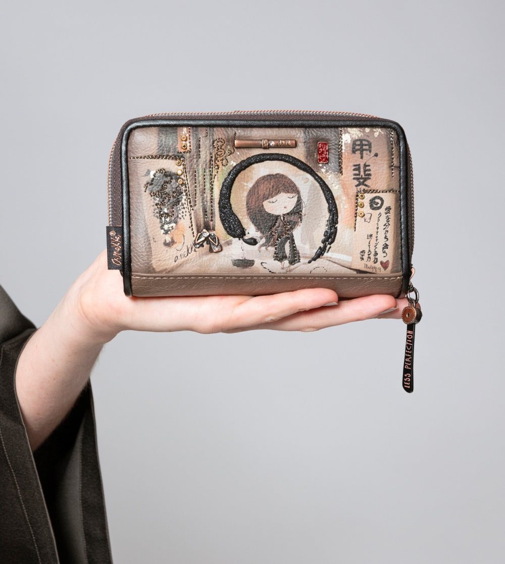 Női Anekke Shoen Medium Black Rfid Wallet Pénztárca | AGOFDJ-590