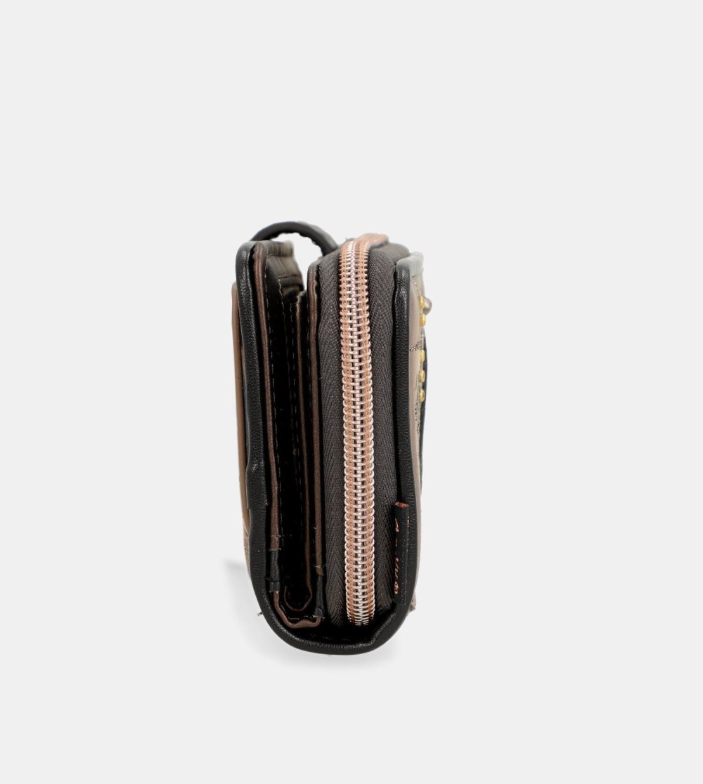 Női Anekke Shoen Medium Black Rfid Wallet Pénztárca | AGOFDJ-590