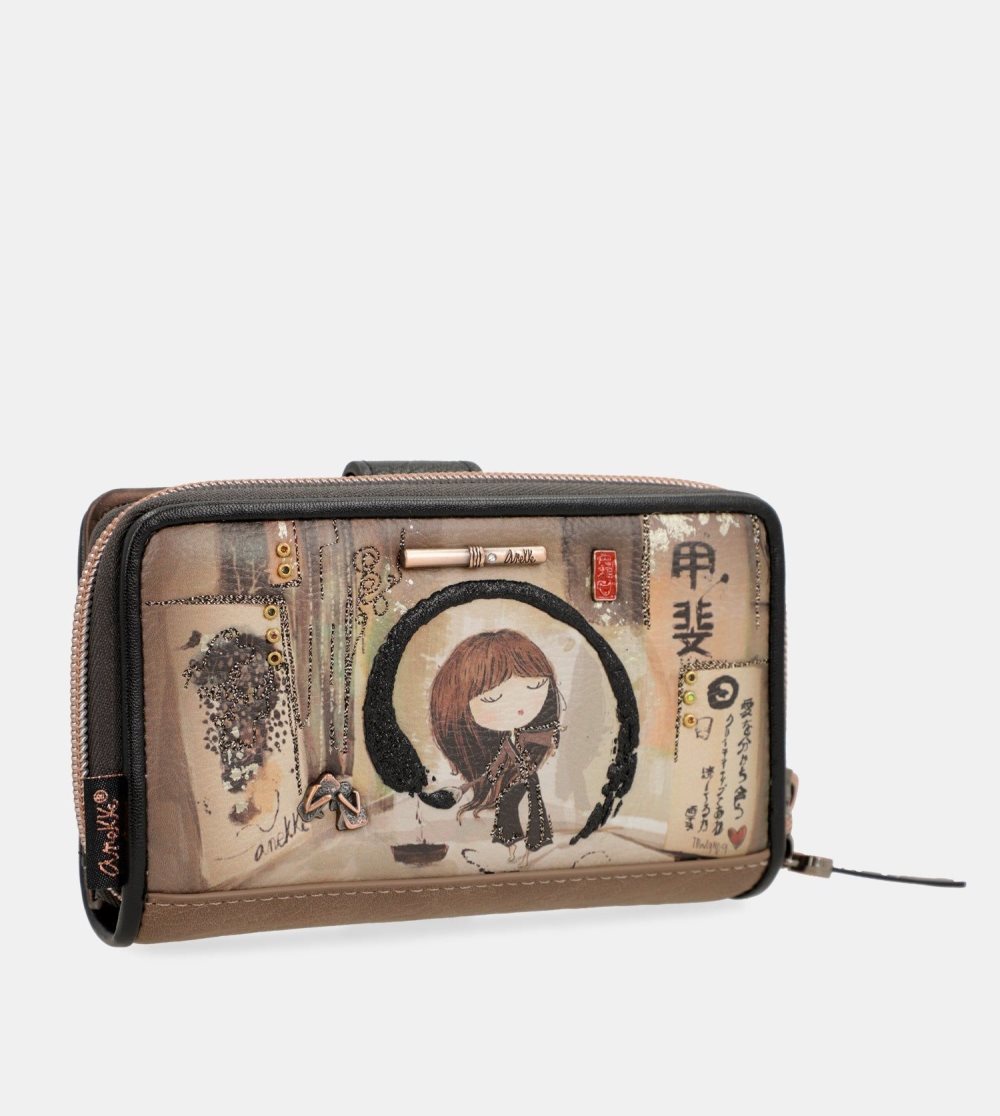 Női Anekke Shoen Medium Black Rfid Wallet Pénztárca | AGOFDJ-590