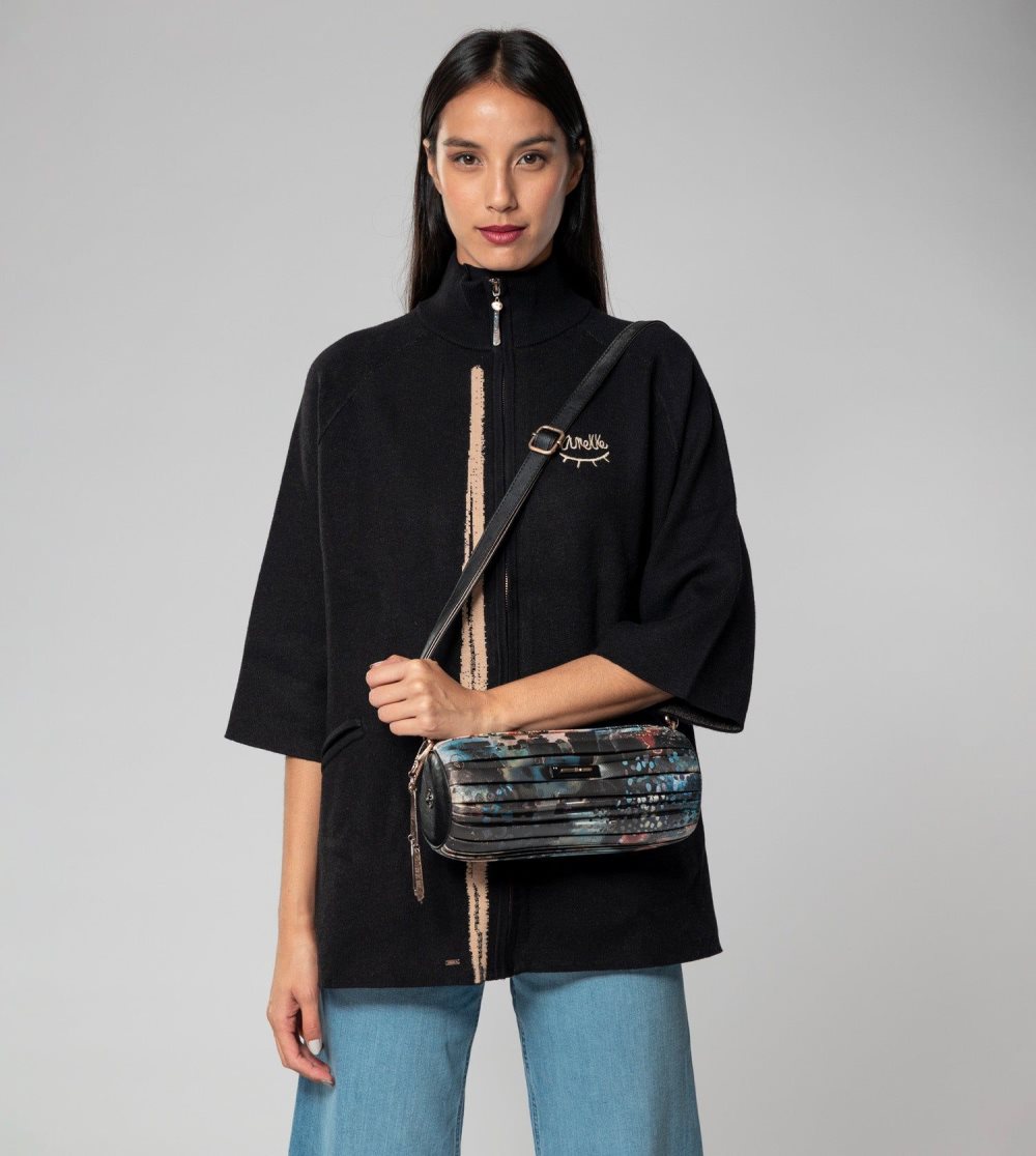 Női Anekke Shoen Palette Pleated Cylindrical Bag Válltáskák | IQKMZA-104