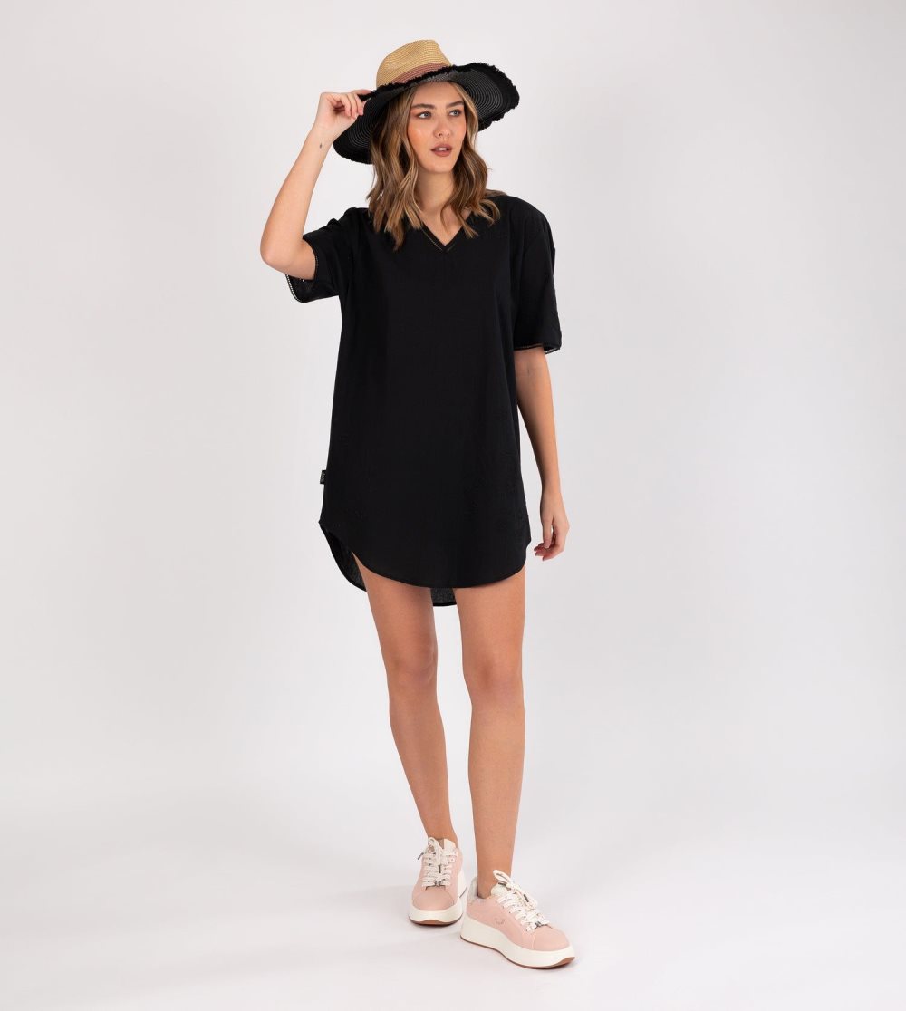 Női Anekke Short Black Dress Ruha | SYGHOW-173