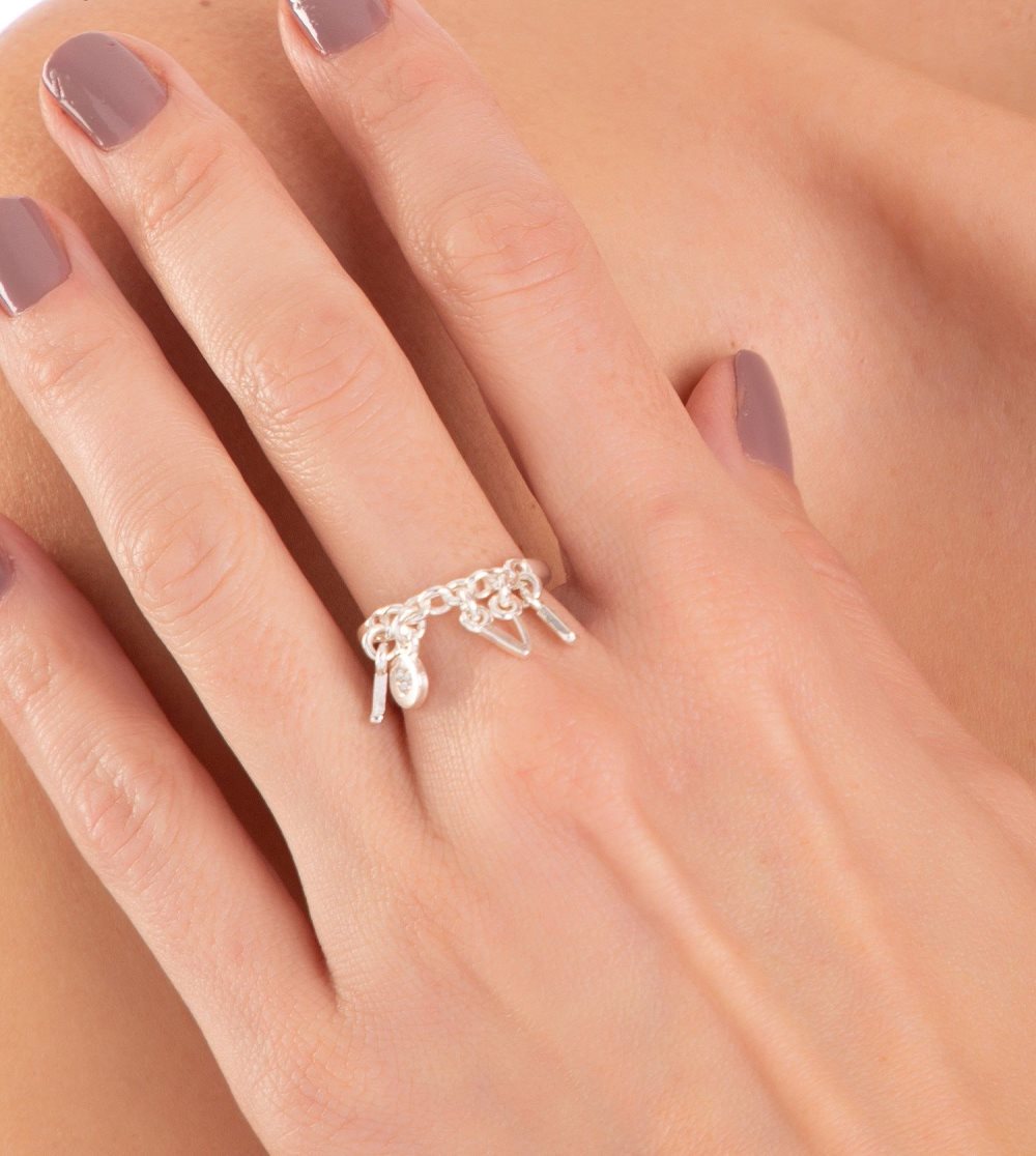 Női Anekke Silver Plated Ring With Love Letters Ékszerek | SRIJDQ-640