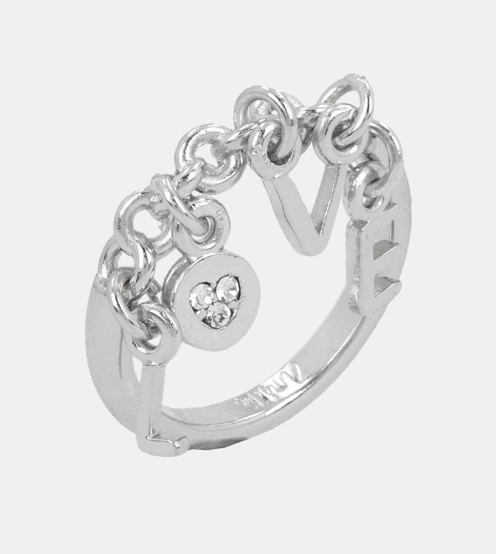 Női Anekke Silver Plated Ring With Love Letters Ékszerek | SRIJDQ-640