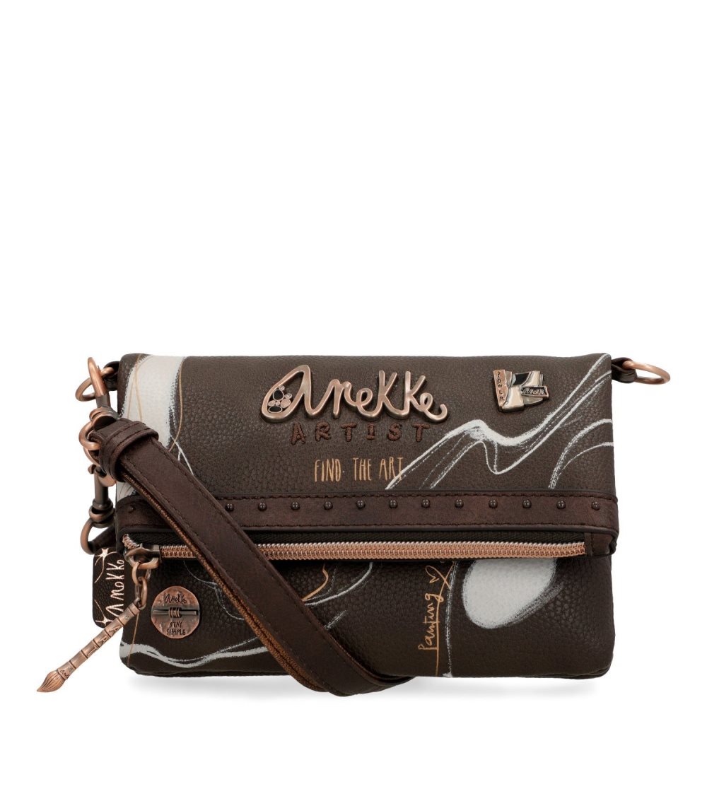 Női Anekke Small Brown Shoulder Bag Nature Shodo Kézitáska | ULGHTZ-048