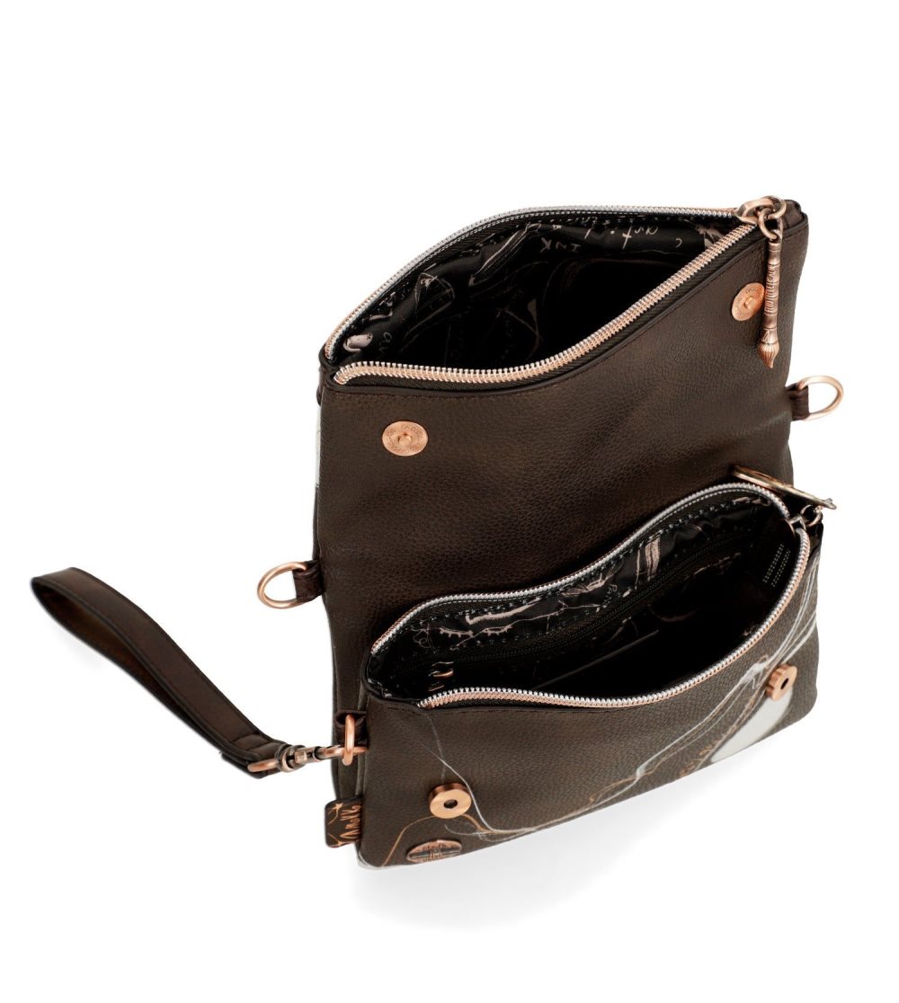 Női Anekke Small Brown Shoulder Bag Nature Shodo Kézitáska | ULGHTZ-048