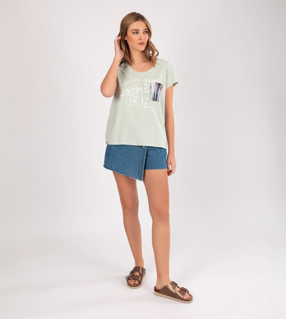 Női Anekke Studio Green T-shirt Póló | GVASQR-176