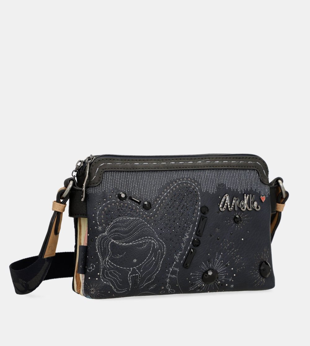 Női Anekke Studio Navy Blue 2-compartment Crossbody Bag Crossbody Táska | AKMCXW-429
