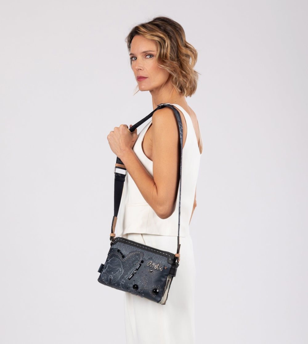 Női Anekke Studio Navy Blue 2-compartment Crossbody Bag Crossbody Táska | AKMCXW-429