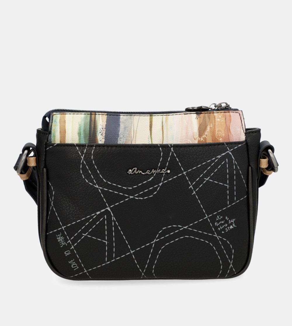 Női Anekke Studio Navy Blue 3-compartment Crossbody Bag Crossbody Táska | NWJYDF-762